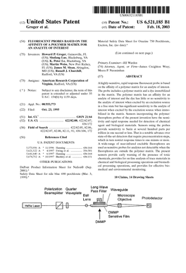 (12) United States Patent (10) Patent No.: US 6,521,185 B1 Groger Et Al