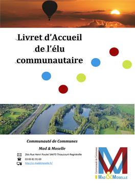 Livret D'accueil Des Nouveaux Élus