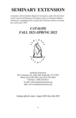 Seminary Extension Catalog