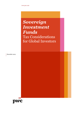 Sovereign Investment Funds Tax Considerations for Global Investors