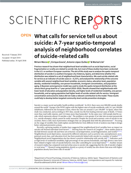 A 7-Year Spatio-Temporal Analysis of Neighborhood Correlates of Suicide