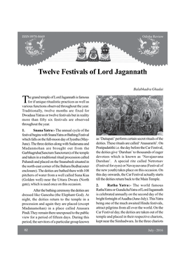 Twelve Festivals of Lord Jagannath