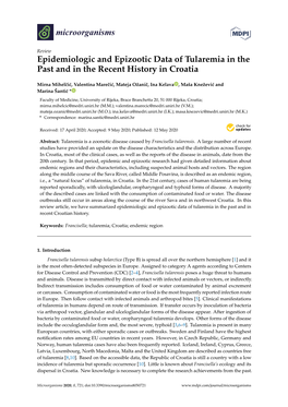 Epidemiologic and Epizootic Data of Tularemia in the Past and in the Recent History in Croatia