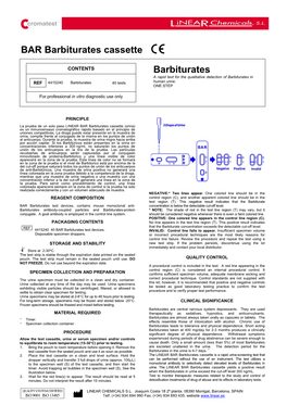 Barbiturates Cassette