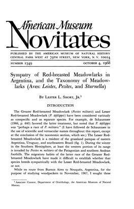 Ijhteucan %Mllsdum K Xit I by the MUSEUM PUBLISHED AMERICAN of NATURAL HISTORY CENTRAL PARK WEST at 79TH STREET, NEW YORK, N