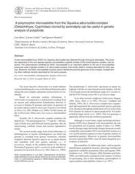 A Polymorphic Microsatellite from the Squalius Alburnoides Complex (Osteichthyes, Cyprinidae) Cloned by Serendipity Can Be Useful in Genetic Analysis of Polyploids