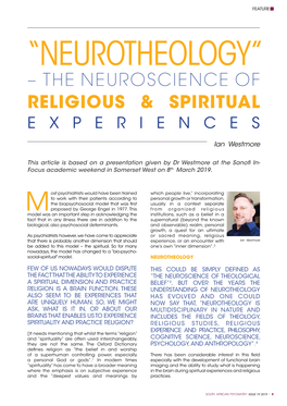 – the Neuroscience of Religious & Spiritual