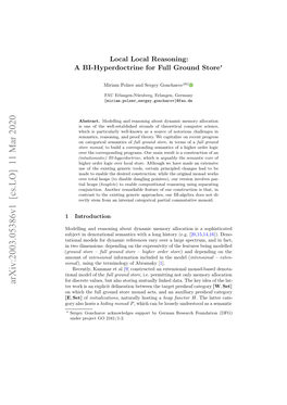 Local Local Reasoning: a Bi-Hyperdoctrine for Full Ground Store