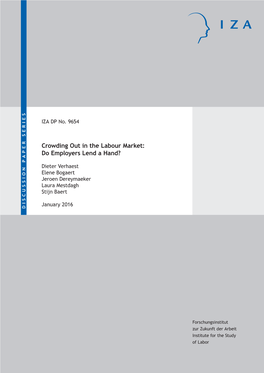 Crowding out in the Labour Market: Do Employers Lend a Hand?