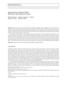 Existence of Pleated Folds: How Paper Folds Between Creases