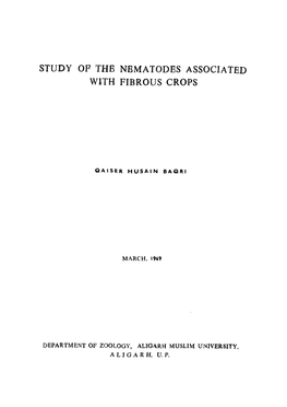 Study of the Nematodes Associated with Fibrous Crops