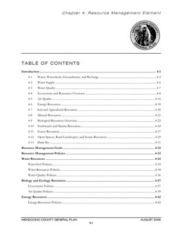 Table of Contents