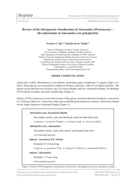 Nuytsia the Journal of the Western Australian Herbarium 32: 59–61 Published Online 24 June 2021