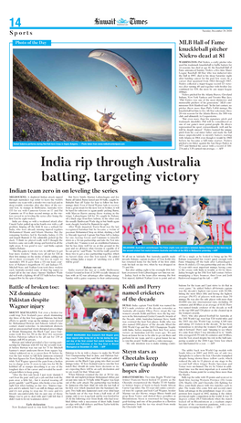 India Rip Through Australia Batting, Targeting Victory