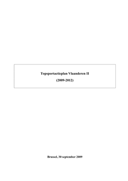 Topsportactieplan Vlaanderen II (2009-2012)