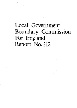Local Government for England Report No