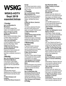 Expanded Listings for Wskg Hdtv