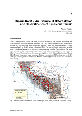 Dinaric Karst – an Example of Deforestation and Desertification of Limestone Terrain