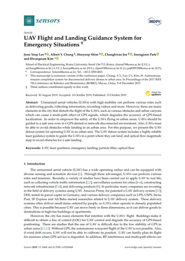 UAV Flight and Landing Guidance System for Emergency Situations †