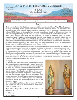 Our Lady of the Lakes Catholic Community Weekend Mass Daily Mass