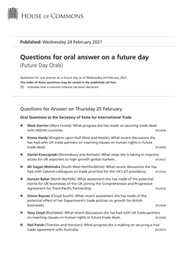 View Future Day Orals PDF File 0.11 MB