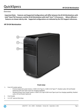 HP Z4 G4 Workstation