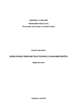 Sodelovanje Osnovne Šole Puconci Z Lokalnimi Društvi