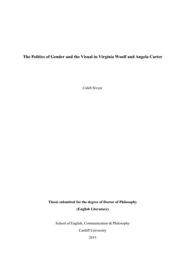 The Politics of Gender and the Visual in Virginia Woolf and Angela Carter