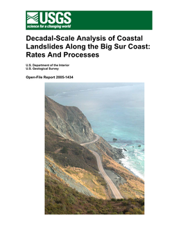 Decadal-Scale Analysis of Coastal Landslides Along the Big Sur Coast: Rates and Processes