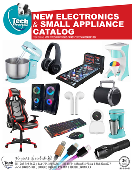 New Electronics & Small Appliance Catalog