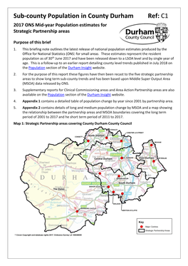 2017 ONS Mid-Year Population Estimates for Strategic Partnership Areas