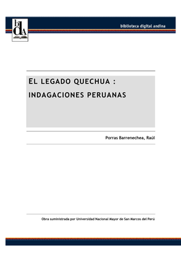 El Legado Quechua