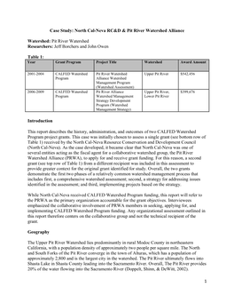 Pit River Watershed Researchers: Jeff Borchers and John Owen