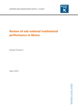 WIDER Background Note 2021/1-Review of Sub-National