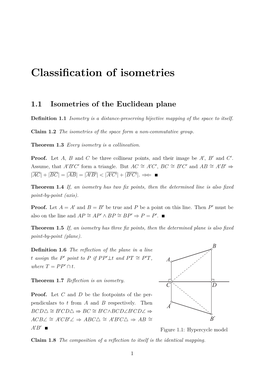 Classification of Isometries