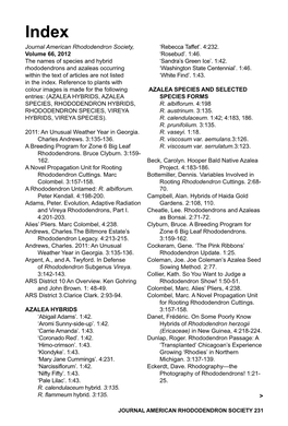 JOURNAL AMERICAN RHODODENDRON SOCIETY 231 Evolution, Adaptive Radiation and Vireya — a Review