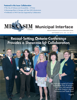 Municipal Interface CANADA National Professional Journal of MISA/ASIM Canada