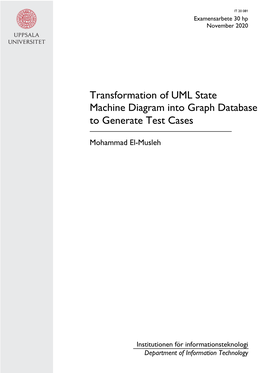 Transformation of UML State Machine Diagram Into Graph Database to Generate Test Cases