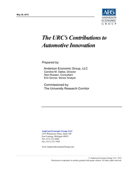 The URC's Contributions to Automotive Innovation