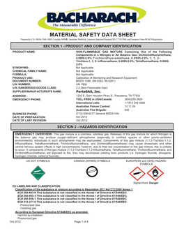 MATERIAL SAFETY DATA SHEET Prepared to U.S