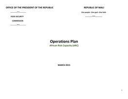 OP Pool3 Mali-Operational-Plan
