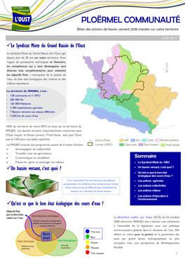 PLOËRMEL COMMUNAUTÉ Bilan Des Actions De Bassin Versant 2018 Menées Sur Votre Territoire