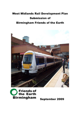 BFOE Response to WM Rail Development Plan Sept 09