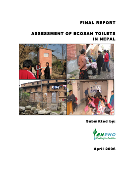 Final Report Assessment of Ecosan Toilets in Nepal
