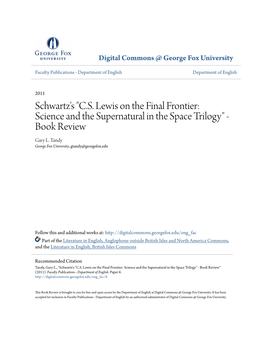 CS Lewis on the Final Frontier: Science and the Supernatural in The