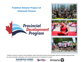 Triathlon Ontario – Post Secondary Training Informed Choices