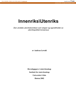 Innenriks\Utenriks