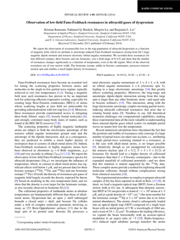 Observation of Low-Field Fano-Feshbach Resonances In