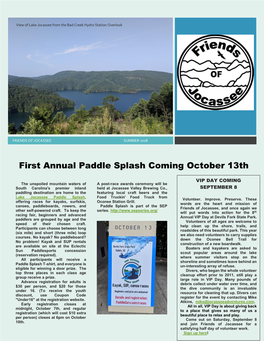 First Annual Paddle Splash Coming October 13Th