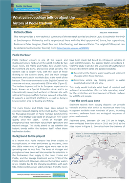 What Palaeoecology Tells Us About the History of Poole Harbour Who Will